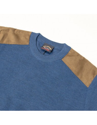 Pull de laine bleu ouvre sa boutique