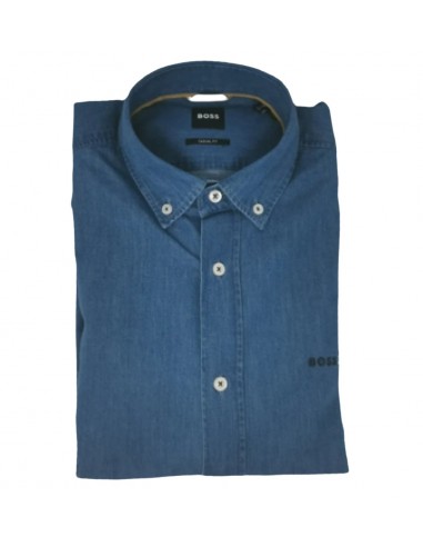 Chemise de denim avec logo Boss suggérées chez