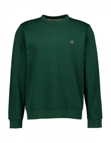 Pull de coton vert avec logo interlock Boss Pour