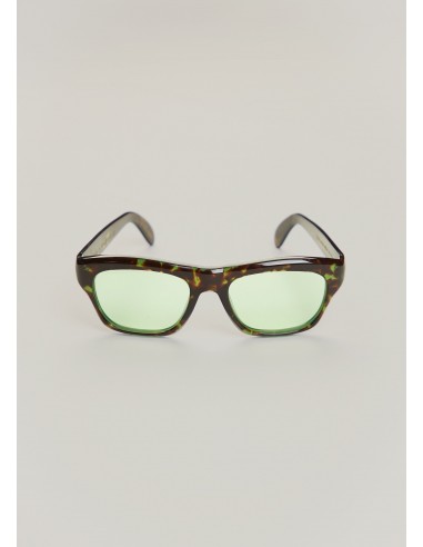 Lunettes Cain écaille verte, verre clair pas chere