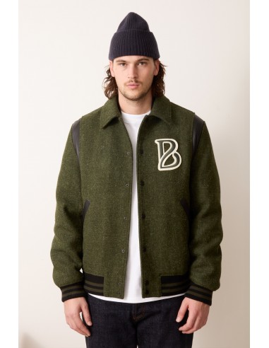 BG10 varsity jacket in green Profitez des Offres !