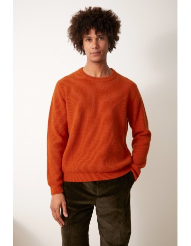 Verone sweater in orange brillant des détails fins